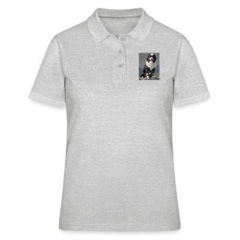 Bouvier bernois - Polo Femme - gris chiné - Devant - Ailine (174cm)