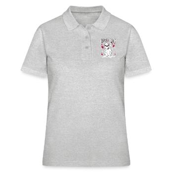 Abuela Bear - Frauen Polo Shirt - Grau meliert - Vorne - Ailine (174cm)
