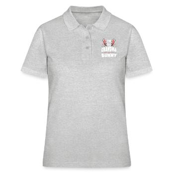I'm The Grandma Bunny - Frauen Polo Shirt - Grau meliert - Vorne - Ailine (174cm)