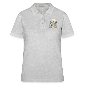 Werewolf Geschichtenerzähler - Frauen Polo Shirt - Grau meliert - Vorne - Ailine (174cm)