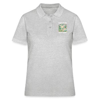 C’est ma chemise porte-bonheur - Polo Femme - gris chiné - Devant - Ailine (174cm)