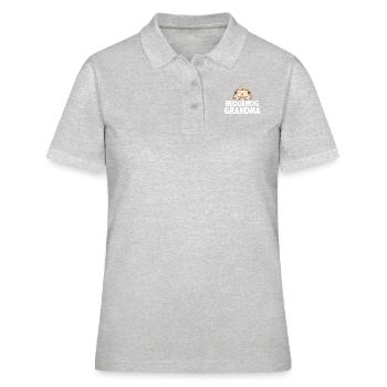 Hedgehog Grandma - Frauen Polo Shirt - Grau meliert - Vorne - Ailine (174cm)