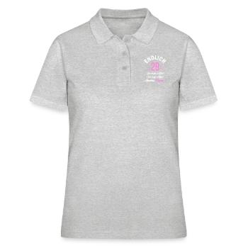 Endlich 29 Ich Kann Alles Ich Weiß Alles - Frauen Polo Shirt - Grau meliert - Vorne - Ailine (174cm)