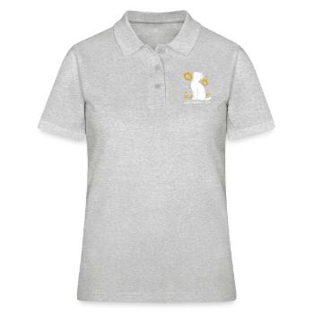 Best Cat Mama Ever - Frauen Polo Shirt - Grau meliert - Vorne - Ailine (174cm)