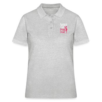 Schüttel Deine Pom Poms - Frauen Polo Shirt - Grau meliert - Vorne - Ailine (174cm)