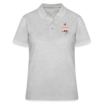 I'm the Funny Witch - Women's Polo Shirt - heather grey - Front - Ailine (174cm)