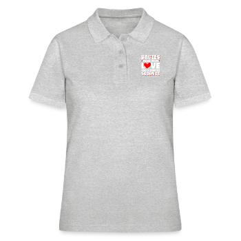 Babys Mit Liebe Und Einer Prise Wissenschaft - Frauen Polo Shirt - Grau meliert - Vorne - Ailine (174cm)
