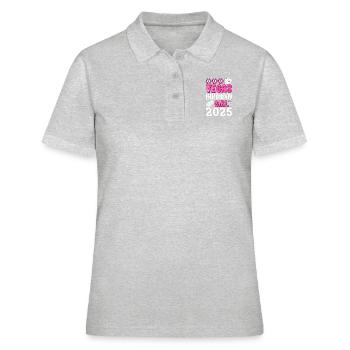 Vegas Birthday Girl 2025 - Frauen Polo Shirt - Grau meliert - Vorne - Ailine (174cm)