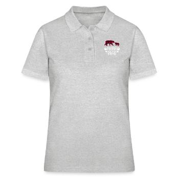 Mama Bear - Frauen Polo Shirt - Grau meliert - Vorne - Ailine (174cm)