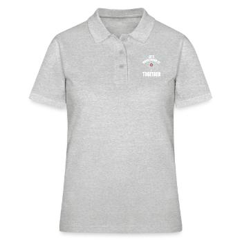 Réfléchissons ensemble - Polo Femme - gris chiné - Devant - Ailine (174cm)