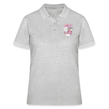 Nounou de la fille d’anniversaire - Polo Femme - gris chiné - Devant - Ailine (174cm)