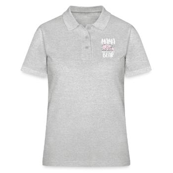 Maman Ours - Polo Femme - gris chiné - Devant - Ailine (174cm)