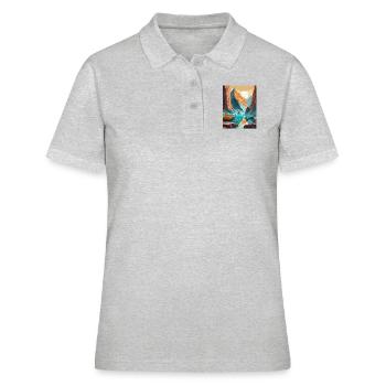 Montagnes en Asie - Polo Femme - gris chiné - Devant - Ailine (174cm)