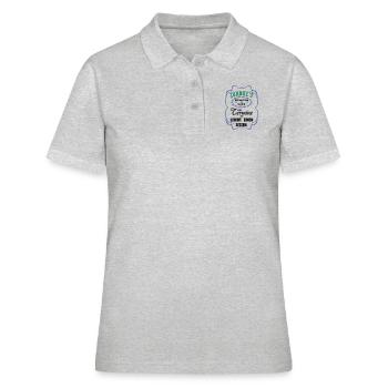 Leicht einen sitzen - Frauen Polo Shirt - Grau meliert - Vorne - Ailine (174cm)