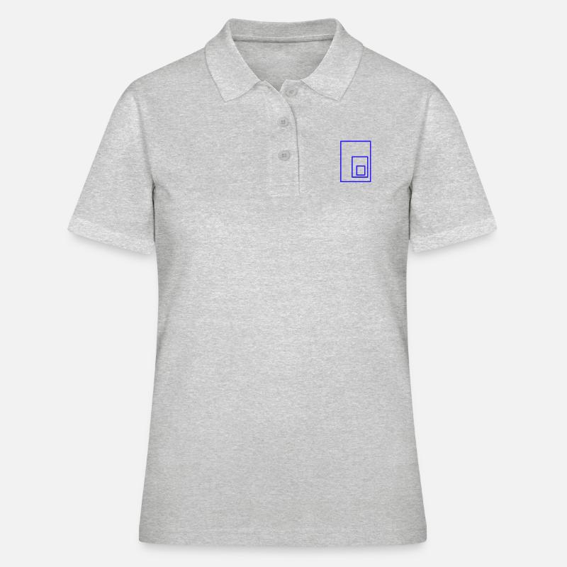 rectangles - Women's Polo Shirt - heather grey