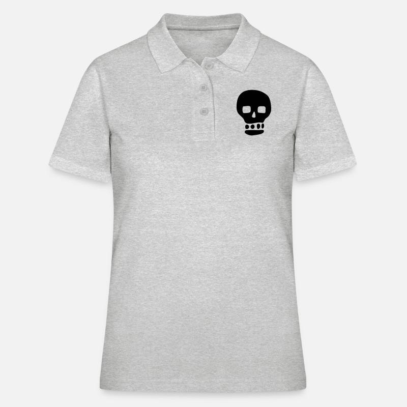 Skull / Pirate / Hacker - Women's Polo Shirt - heather grey