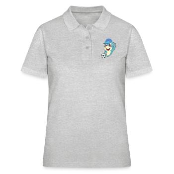 Sharki cap - Polo Femme - gris chiné - Devant - Ailine (174cm)
