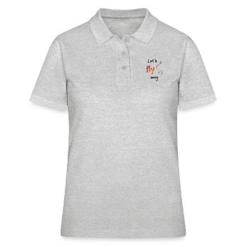 Flying - Frauen Polo Shirt - Grau meliert - Vorne - Ailine (174cm)