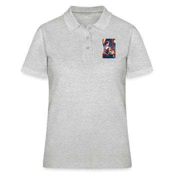 You Can Add Your Gift Text Below The Design - Women's Polo Shirt - heather grey - Front - Ailine (174cm)