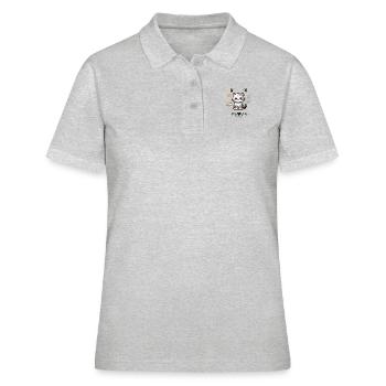 Perfect for Cat Lovers: Cute and Whimsical Design - Women's Polo Shirt - heather grey - Front - Ailine (174cm)