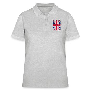 Drapeau Anglais - Polo Femme - gris chiné - Devant - Ailine (174cm)
