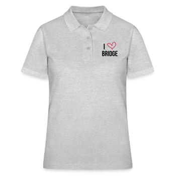 I Love Bridge - Frauen Polo Shirt - Grau meliert - Vorne - Ailine (174cm)