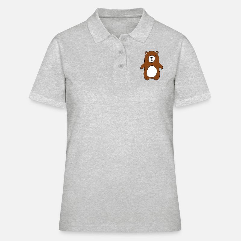 Ours - Polo Femme - gris chiné