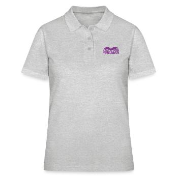 Halloween-Peitsche - Frauen Polo Shirt - Grau meliert - Vorne - Ailine (174cm)