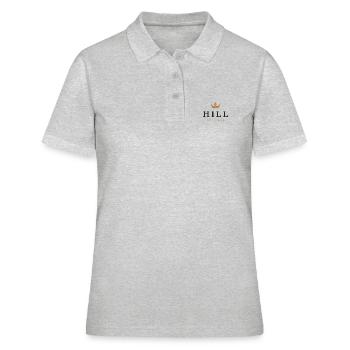 Hill Original Familienlogo - Frauen Polo Shirt - Grau meliert - Vorne - Ailine (174cm)