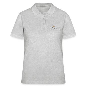 Pütz Original Familienlogo - Frauen Polo Shirt - Grau meliert - Vorne - Ailine (174cm)