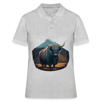 Yak Fell - Frauen Polo Shirt - Grau meliert - Vorne - Ailine (174cm)