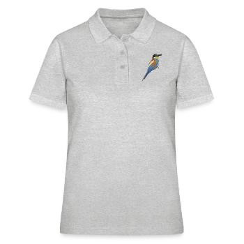 b i r d691 - Frauen Polo Shirt - Grau meliert - Vorne - Ailine (174cm)