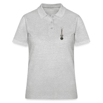 Prise vintage - Polo Femme - gris chiné - Devant - Ailine (174cm)
