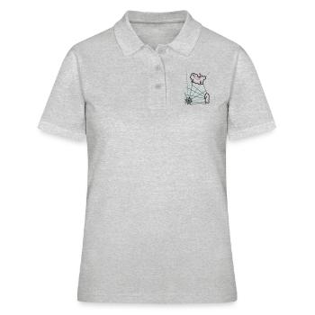 Trésor - mouillage - 3 vecteur de couleur - Polo Femme - gris chiné - Devant - Ailine (174cm)