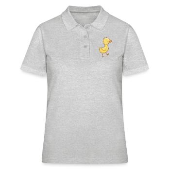 Entchen mit roten Bäkchen - Frauen Polo Shirt - Grau meliert - Vorne - Ailine (174cm)