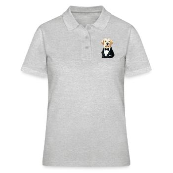 Labrador Art Lab dog Puppy Labrador Retriever - Women's Polo Shirt - heather grey - Front - Ailine (174cm)