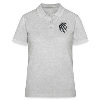 krallen - Frauen Polo Shirt - Grau meliert - Vorne - Ailine (174cm)