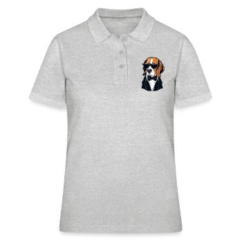 Beagle Wearing Shades - Women's Polo Shirt - heather grey - Front - Ailine (174cm)