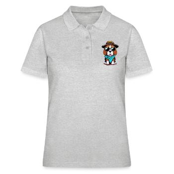Beagle The Explorer - Women's Polo Shirt - heather grey - Front - Ailine (174cm)