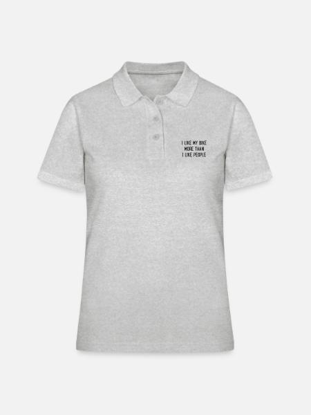 Bicyclette - Polo Femme - gris chiné