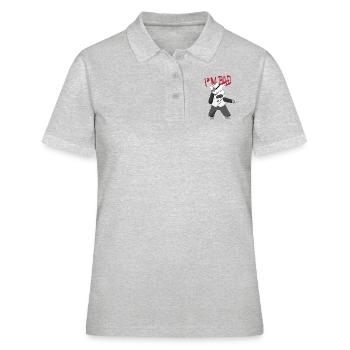 I'm BAD Dancer - Dancing Dog - Frauen Polo Shirt - Grau meliert - Vorne - Ailine (174cm)