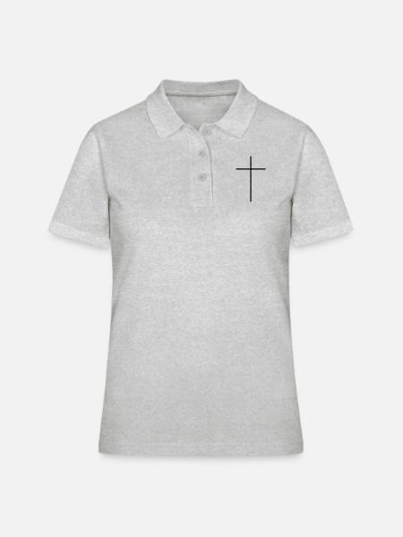 Chemise unie - Polo Femme - gris chiné