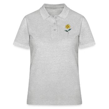 Une ligne de tournesol - Polo Femme - gris chiné - Devant - Ailine (174cm)