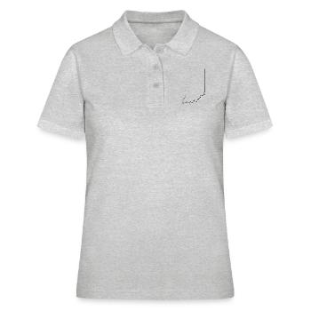 Indiana State Landkarte als Umriss - Frauen Polo Shirt - Grau meliert - Vorne - Ailine (174cm)