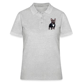 French Bulldog The Gentelmen - Women's Polo Shirt - heather grey - Front - Ailine (174cm)