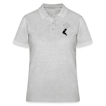fille swing star - Polo Femme - gris chiné - Devant - Ailine (174cm)