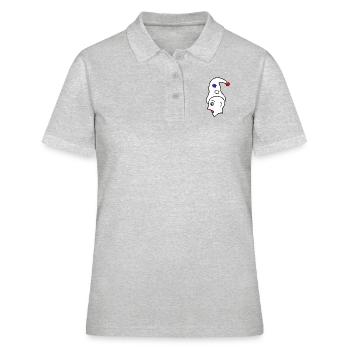 Arlequin - Polo Femme - gris chiné - Devant - Ailine (174cm)