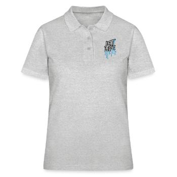 nass tropfen graffiti spray stempel cartoon comic - Frauen Polo Shirt - Grau meliert - Vorne - Ailine (174cm)