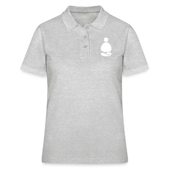 STONE Meditation - Frauen Polo Shirt - Grau meliert - Vorne - Ailine (174cm)
