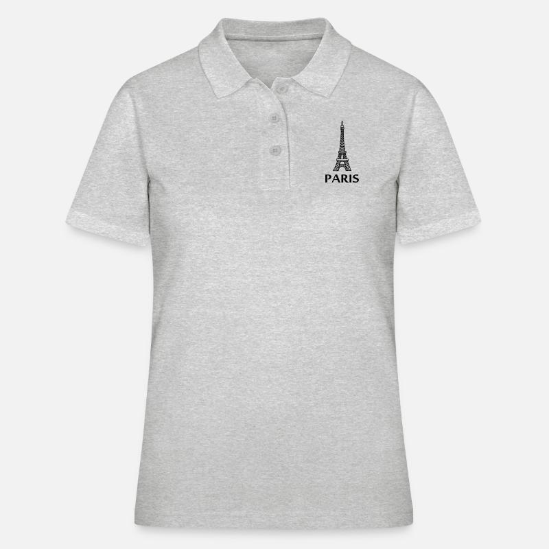 Paris - Eiffel Tower - Women's Polo Shirt - heather grey